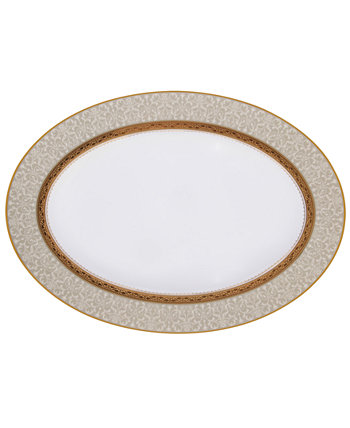 Посуда, Золотая овальная одесская тарелка Noritake