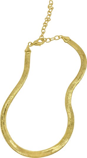 Ошейник-цепочка в виде змеи из 14-каратного золота Vermeil ADORNIA