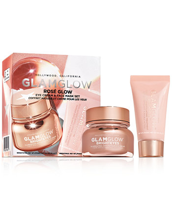 2 шт. Крем для глаз и маска для лица Rosé Glow GLAMGLOW