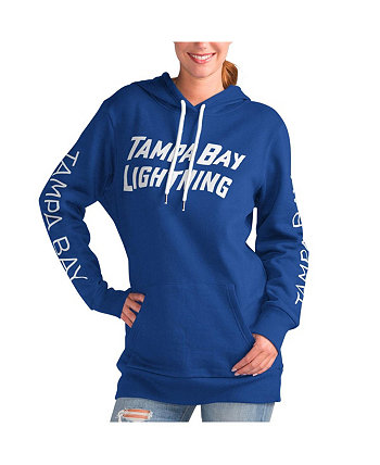 Женский синий пуловер с капюшоном Tampa Bay Lightning Overtime G-III