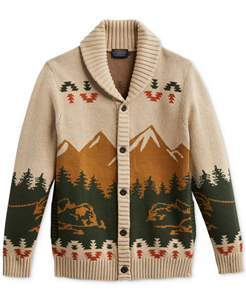 Men's Scenic Shawl-Collar Button-Front Cardigan Sweater Pendleton