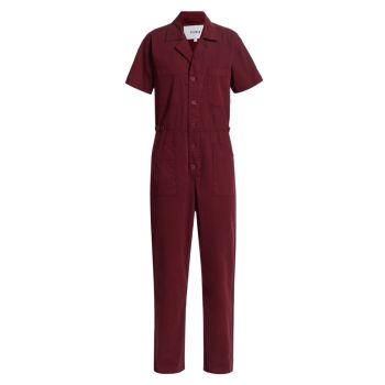 Grover Washed Cotton Jumpsuit Pistola