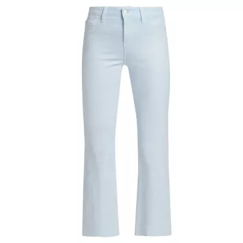 Kendra High-Rise Cropped Flare Jeans L'AGENCE