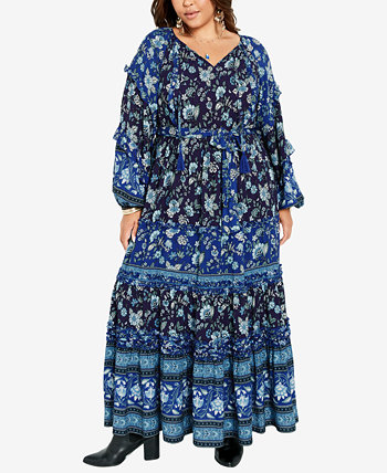 Женское Платье Макси Plus Size Willow Border от AVENUE AVENUE