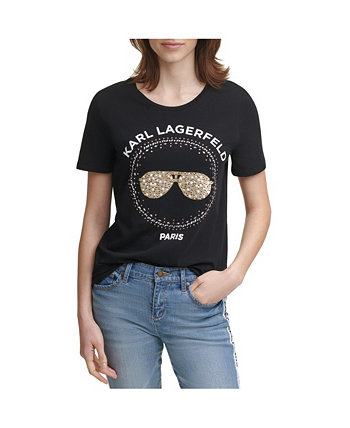 Солнцезащитные очки Karl Lagerfeld с пайетками Karl Lagerfeld Paris