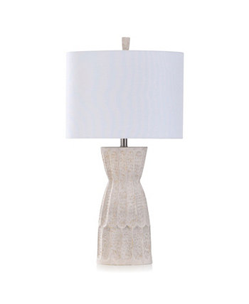 Переходная настольная лампа с формованной текстурой цвета слоновой кости StyleCraft