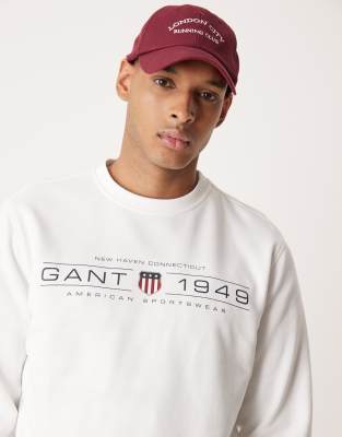 GANT 1949 shield chest logo sweatshirt in off white Gant