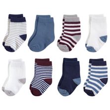 Touched by Nature Baby Boy Organic Cotton Socks, Burgundy Navy Touched by Nature