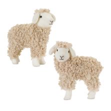 Melrose Standing Plush Sheep Table Decor 2-piece Set Melrose
