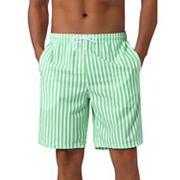 Men's Casual Summer Holiday Drawstring Waist Beach Striped Swimwear Shorts Inspire Chic