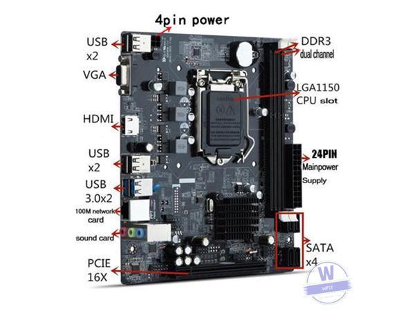 H81 1150 материнская плата настольного компьютера DDR3 двухканальная материнская плата LGA1150 I3 I5 I7 (170 мм * 190 мм) WPIT
