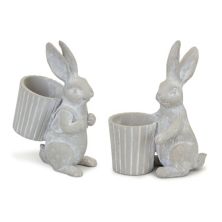 Melrose Standing Garden Rabbit with Pot Planter 2-Piece Set Melrose