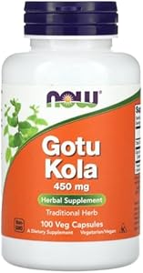 NOW Foods Gotu Kola, 450 mg, 100 Veg Capsules (Вегетарианские капсулы) NOW Foods