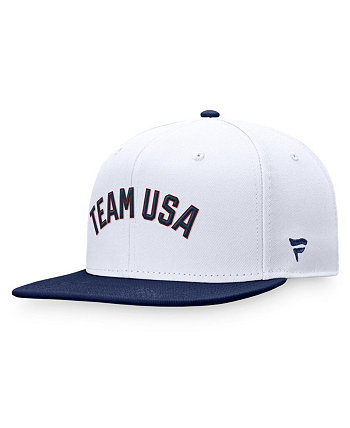 Branded Men's White/Navy Team USA Snapback Hat Fanatics