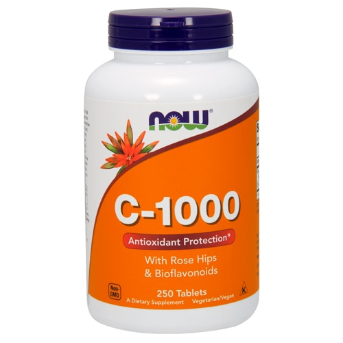 C-1000 с шиповником и биофлавоноидами - 250 таблеток - NOW Foods NOW Foods