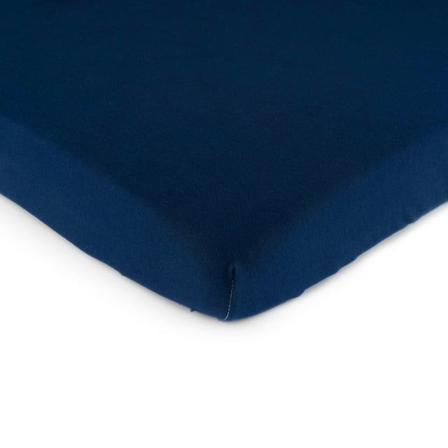 SheetWorld Fitted 100% Cotton Jersey Portable Mini Crib Sheet 24 x 38, Solid Navy SheetWorld