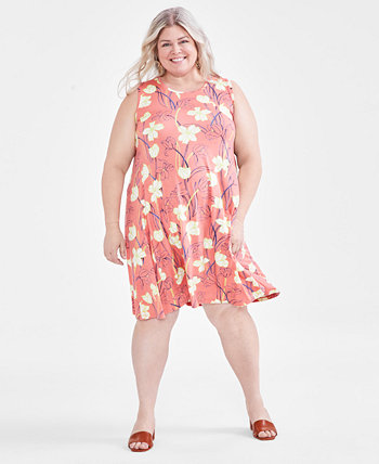 Платье-шлепанцы с принтом больших размеров, созданное для Macy's Style & Co