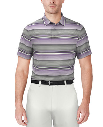 Men's Linear Energy Textured Short Sleeve Performance Golf Polo Shirt PGA TOUR