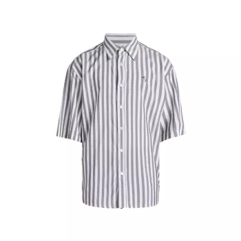 Sandrok Striped Button-Front Shirt Acne Studios