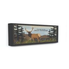Stupell Home Decor Great Outdoors Elk Animal Country Wall Art - Size 10x24 Stupell Home Decor