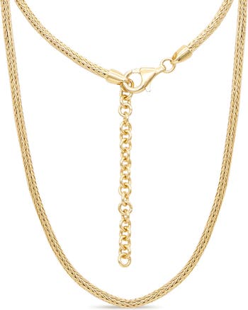 Ожерелье-цепочка из стерлингового серебра с покрытием из желтого золота 18 карат DEVATA