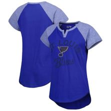 Женская синяя футболка Starter St. Louis Blues Grand Slam с вырезом реглан и вырезом Starter