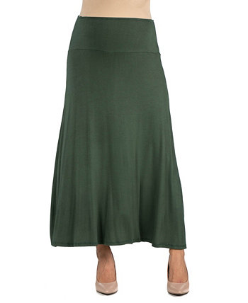 Женская однотонная юбка макси для беременных с эластичной талией 24seven Comfort Apparel