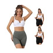 3 Packs Women's Mid-thigh Boxer Underwear Full Coverage Soft Stretch Boyshorts Panties Allegra K