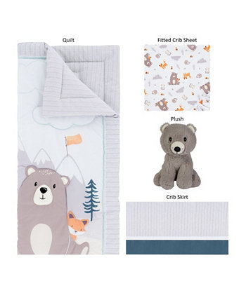 Постельное белье для кроватки Bear and Buddies, набор из 4 шт. Trend Lab