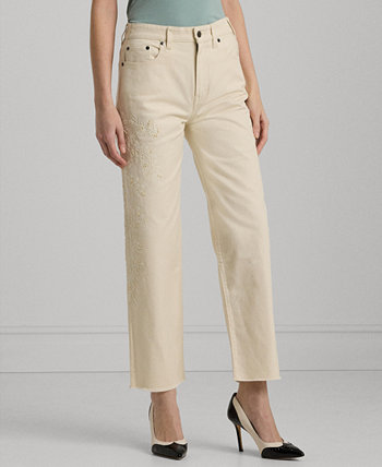 Женские укороченные джинсы прямого кроя LAUREN Ralph Lauren