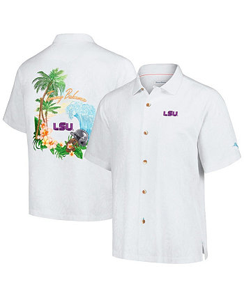 Белая батниковая рубашка из 100% шелка с логотипом LSU Tigers от Tommy Bahama Tommy Bahama