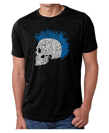 Мужская футболка премиум-класса Word Art - панк-ирокез LA Pop Art