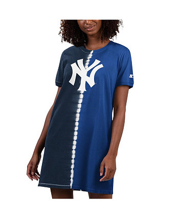 Женское темно-синее платье-кроссовки Royal New York Yankees Ace Tie-Dye Starter