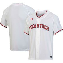 Men's Under Armour White Texas Tech Red Raiders Replica Baseball Jersey Under Armour