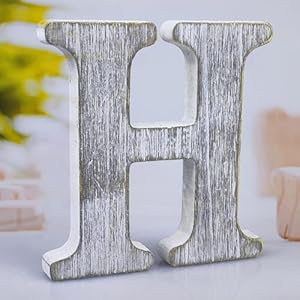 8 Inch Wood Letters Unfinished Rustic Wood Letters for Wall Decor Decorative Standing Letters Slices Sign Board Decoration for Craft Home Party Projects (&) Woodounai