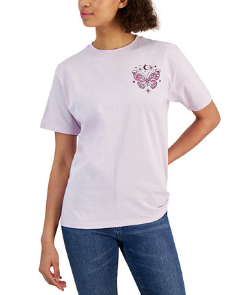 Хлопковая футболка-бойфренд с бабочкой для юниоров Rebellious One