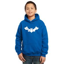 Bat - Bite Me - Boy's Word Art Hooded Sweatshirt LA Pop Art