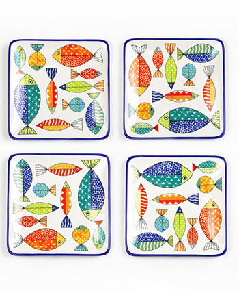 Набор тарелок для канапе Freshcatch, 4 предмета Euro Ceramica