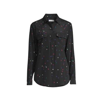 Фирменная блузка со звездами EQUIPMENT