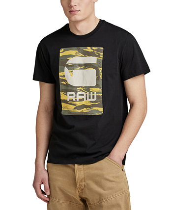 Мужская футболка с камуфляжным логотипом и коробкой G-STAR RAW
