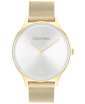 Часы-браслет с золотистой сеткой, 38 мм Calvin Klein