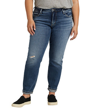 Узкие джинсы-бойфренды больших размеров со средней посадкой Silver Jeans Co.