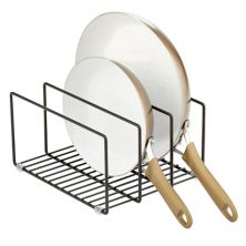 mDesign Steel Cookware Storage Organizer Rack for Kitchen Cabinet MDesign
