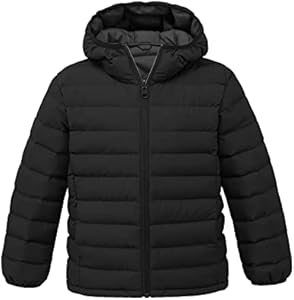 wantdo Boys' Lightweight Puffer Jacket Warm Winter Coat Waterproof Outerwear Jackets & Coats Wantdo