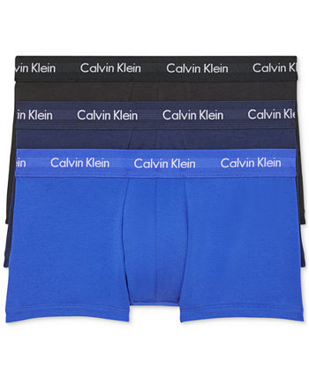 3 пары мужских трусов с низкой посадкой из хлопка стрейч Calvin Klein