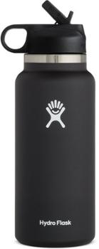Вакуумная бутылка для воды с широкой горловиной и соломенной крышкой - 32 эт. унция Hydro Flask