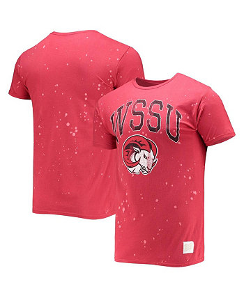 Мужская красная футболка Winston-Salem State Rams Bleach Splatter Original Retro Brand