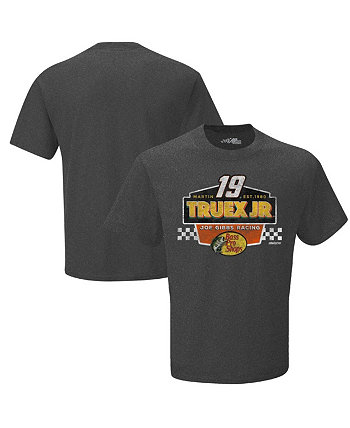 Мужская футболка Heather Charcoal Martin Truex Jr в винтажном стиле Duel Joe Gibbs Racing Team Collection