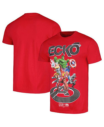 Men's and Women's Ecko Unlimited Red The Avengers Full Send T-shirt Ecko Unltd