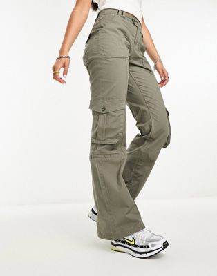 Хлопок: зеленые брюки-карго на голенище COTTON ON